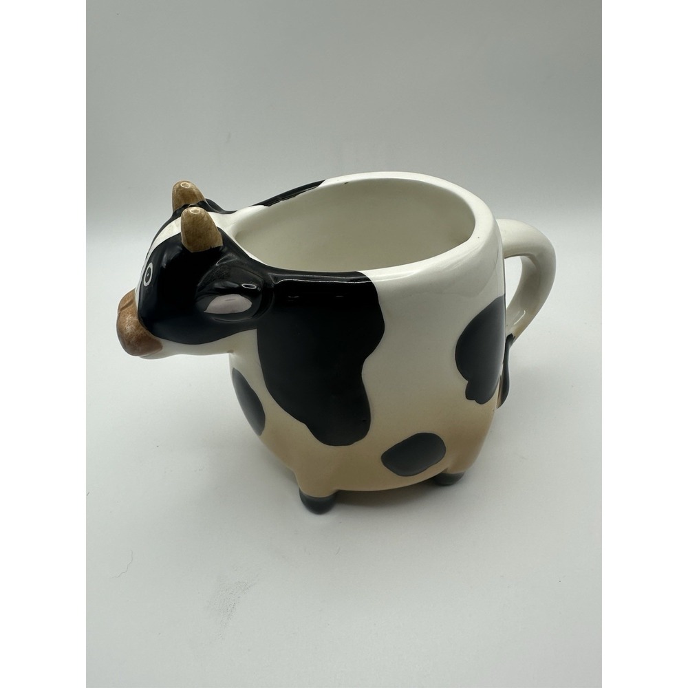 Vintage Ceramic Creamer Saucer Cow by GiftCo Cottagecore Grandmacore